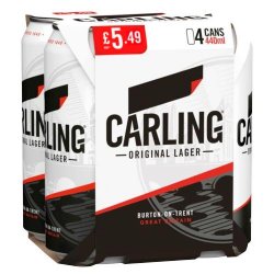 Carling 4 Pack Pm 5.49 4% - HooGe Brands