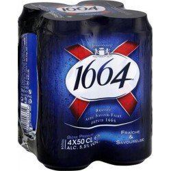 Kronenbourg 1664 BiÃre blonde premium 5.5% 50cl (pack de 4) - Selfdrinks