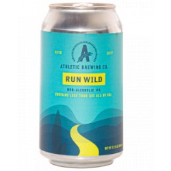 Athletic Brewing Company Run Wild IPA (Non Alcoholic) - Half Time