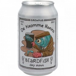 De Kromme Haring Beardfish Dry Stout - Drankgigant.nl