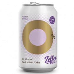 Zeffer 0% Passionfruit Cider 330mL - The Hamilton Beer & Wine Co