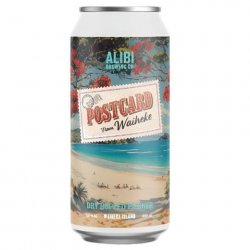 Alibi Brewing Postcard from Waiheke dry Hopped Pilsner 440mL - The Hamilton Beer & Wine Co