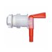 Llave plástica roja, para fermentador, spigot 