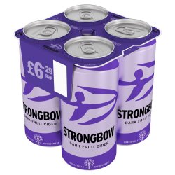 Strongbow Dark Fruit Cider 4x440ml (Price Marked £6.29) - Fountainhall Wines