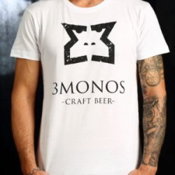 3Monos Camiseta 3 Monos Blanca (unisex) - 3Monos