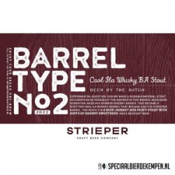 Strieper Barreltype No2 Caol Ila Whisky BA Stout - Café De Stap