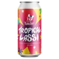 Yonder Tropical Lassi Mango, Orange and Pineapple Lassi 440ml (6%) - Indiebeer