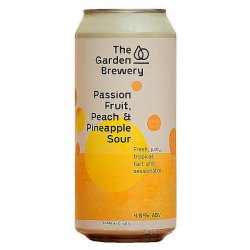 The Garden Passion Fruit Peach and Pineapple Sour 440ml - Beers of Europe