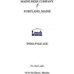 Maine Beer Company Lunch