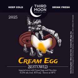 Imperial Stout - Cream Egg Bestowed 473mL can - Third Moon Brewing