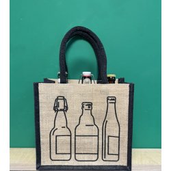 Jute Beer Bottle Bag - Keg, Cask & Bottle