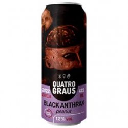 Quatro Graus Imperial Stout Black Anthrax Peanut 2022 Lata 473ml - Clube do Malte