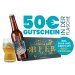 Flaschen-Gutschein (Wert € 50) + Glas + Premium-Grußkarte 