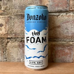 Donzoko Tiny Foam AF Lager 0.5% (330ml) - Caps and Taps