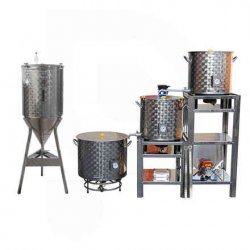 Impianto birra EASY 100 Conico con fermentatore fondo conico 60° - Polsinelli