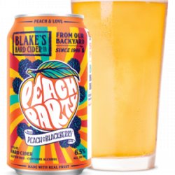 Blake’s Peach Party Hard Cider 24 pack12 oz cans - Beverages2u