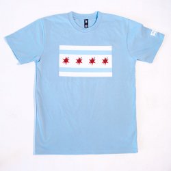 Revolution Chicago Flag T-Shirt - Blue - Revolution Brewing