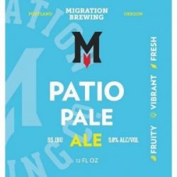 Migration Brewing Patio Pale Ale - Craftissimo