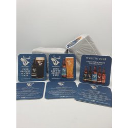 9 White Deer Beer Mats - 9 White Deer