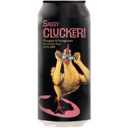 Double Vision Sassy Clucker Pineapple & Pomegranate Ice Cream Sour 440ml BB NOV24 - The Beer Cellar