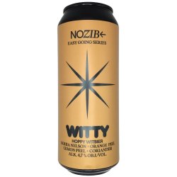 NOZIB Special Brews WITTY Hoppy Witbier Kohia Nelson + Lemon Peel + Orange Peel + Coriander