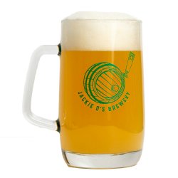 Jackie O’s 20 oz. Jackie O’s Barrel Glass Beer Mug - Jackie O’s Brewery