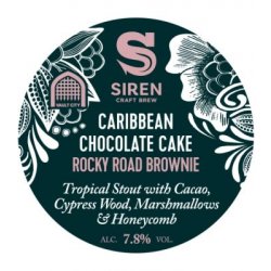 Siren - Caribbean Chocolate Cake: Rocky Road Brownie - 10L keg - Hopping Borders