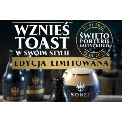 Komes Porter Bałtycki Bourbon Oak 0,33l but bz - Skrzynka Piwa