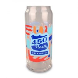 North Brewing Colorful Splash Can Glass - 450 North Brewing Company