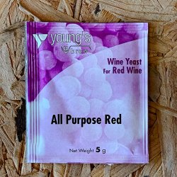 All Purpose Red Wine Yeast - 5g - Youngs - Brewbitz Homebrew Shop