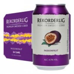 Rekorderlig Premium Passionfruit Cider 4.5% 24 x 330ml - discandooo