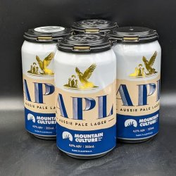 Mountain Culture APL - Aussie Pale Lager Can 4pk - Saccharomyces Beer Cafe