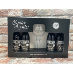 Muifel Brouwerij Geschenkset Zuzter Agatha 4 fles plus glas Cadeaupakket - 33 CL - House of Beers Uden