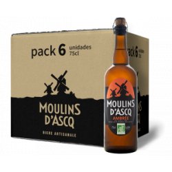 Pack 6 Cervezas Ambrée Moulins d’Ascq 75cl - BIOrigin - Biorigin