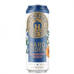 Hamburg Blueberry Peach Hard Cider 12 pack19.2 oz cans - Beverages2u