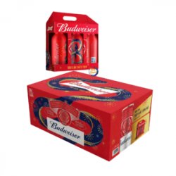 Budweiser 5.0% – Lon 330ml – Thùng 24 lon + Pack 3 Chai Budweiser Nhôm Alluminium - BIA NHẬP ĐÀ NẴNG