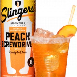 Slingers Peach Screwdriver Canned Cocktail 24 oz can - Beverages2u