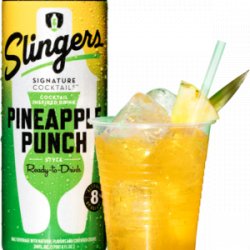 Slingers Pineapple Punch Canned Cocktails 12 pack24 oz cans - Beverages2u