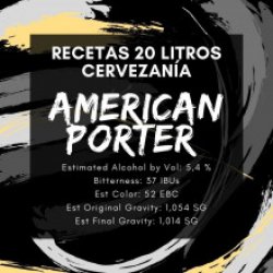 Receta American Porter diseñada para hacer 20 litros de cerveza artesana - Cervezanía