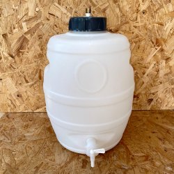 23 Litre White Keg Barrel with 4 Inch Cap and Pin Valve for CO2 - Brewbitz Homebrew Shop