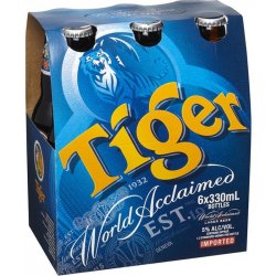 Tiger Beer Lager 6 pack 12 oz. - Kelly’s Liquor