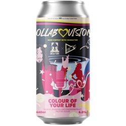 Brew York x Funky Fluid Collabovision Colour Of Your Life Guava, Banana, Passionfruit Pastry Sour 440ml (6%) - Indiebeer