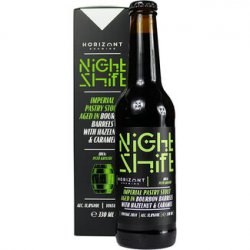 HORIZONT Brewing Night Shift Vintage 2024 - Imperial Pastry Stout Aged In Bourbon Barrels With Hazelnut & Caramel