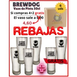 BREWDOG - Vaso de pinta - 6 Unidades 50cl - Buscador de Cervezas - Brewhouse