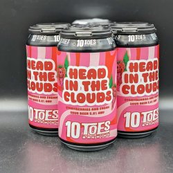 10 Toes Head in the Clouds Strawberries & Cream Sour Can 4pk - Saccharomyces Beer Cafe