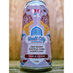 Vault City Brewing Red Berry Waffle Cone Shortcake Triple Scoop