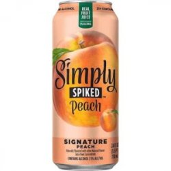 Simply Spiked Peach 1224 oz cans - Beverages2u