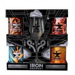 Coffret Iron - 4 x 33cl + 1 verre - Drinks Explorer