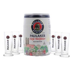 BOX OKTOBERFEST PAULANER 1 FUT 5L + 6 VERRES - Planete Drinks