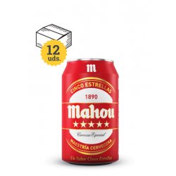 Mahou 5 Estrellas, lata 33 cl. - Escerveza